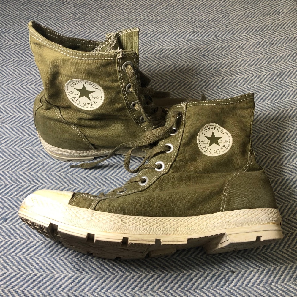 Converse Olive Green High Top Boots - Picture 1 of 9